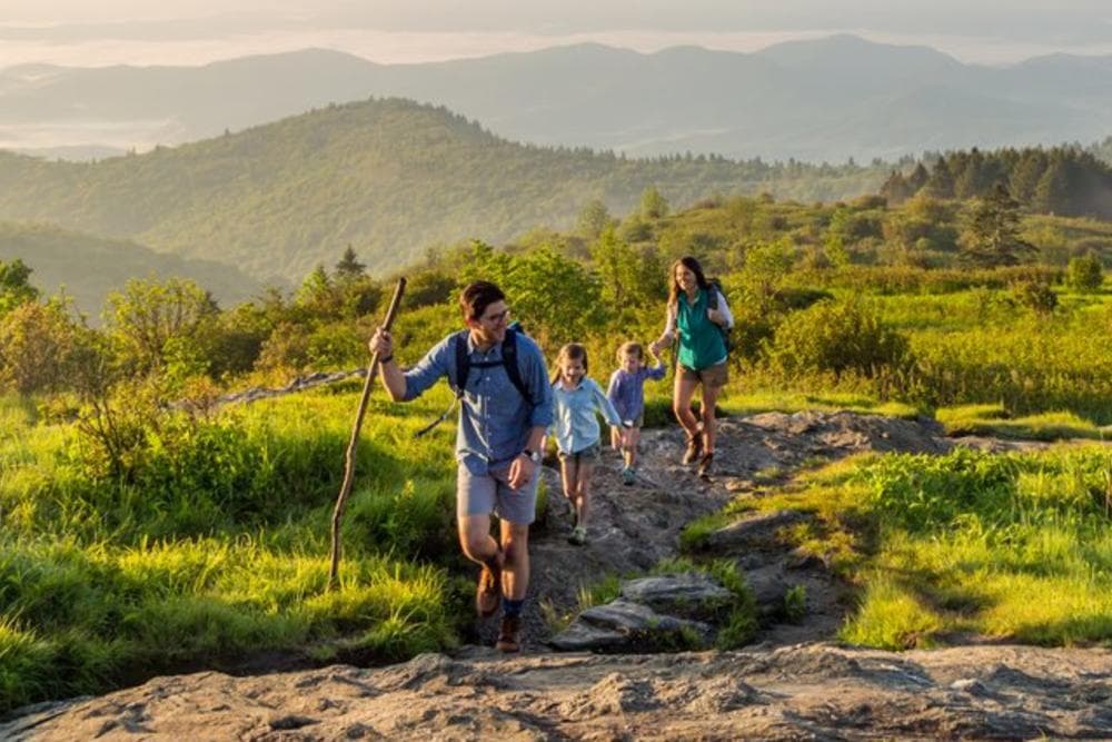 Family hiking Black Balsam | Photo: Jared Kay